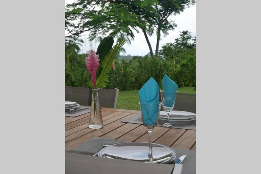 Villa Kumquat Avec Piscine Et Vue Sur Les Montagnes Petit-Bourg Ngoại thất bức ảnh