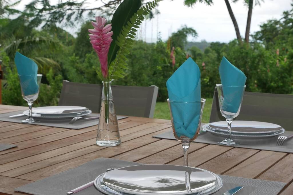 Villa Kumquat Avec Piscine Et Vue Sur Les Montagnes Petit-Bourg Ngoại thất bức ảnh