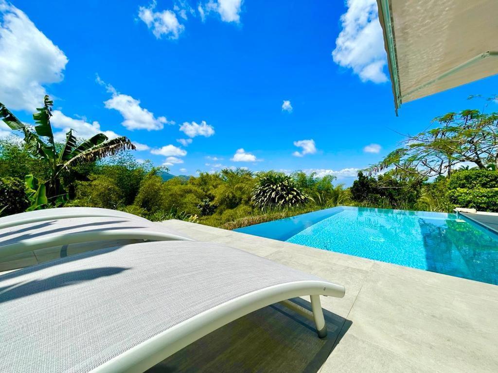 Villa Kumquat Avec Piscine Et Vue Sur Les Montagnes Petit-Bourg Ngoại thất bức ảnh